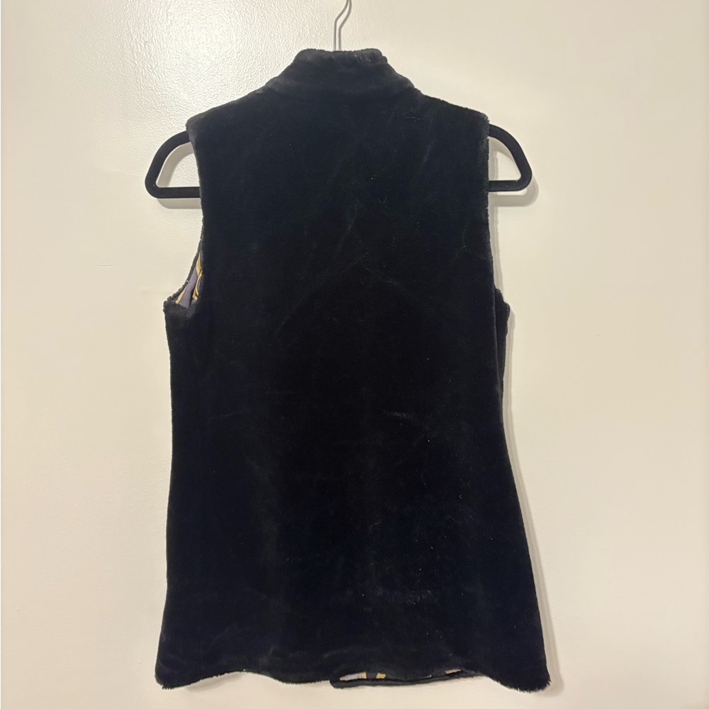 Women's black velvet vest S - Picture 3 of 10